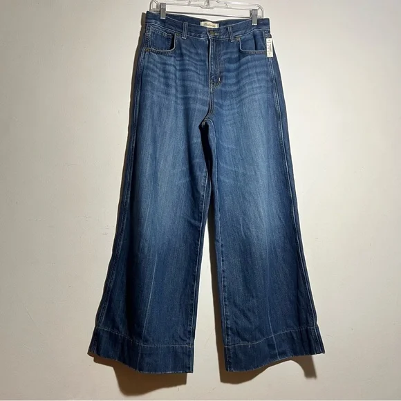 Madewell Superwide-Leg Blue Jeans Softdrape Denim Edition Size 29 NWT